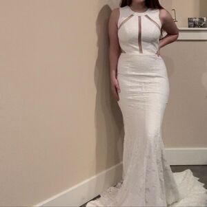 Dress The Population Gown Size 6 White Bridal Formal Dress